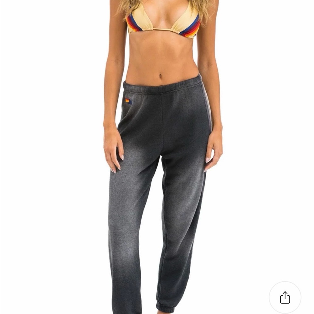 Aviator Nation NWT Smoke 5 Stripe Sweatpants